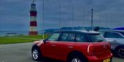 Mini Clubman on Plymouth Hoe