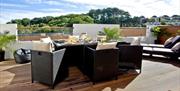 Decking area, Dunlin 1, The Cove, Brixham