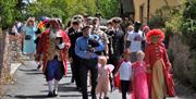 Procession at Galmpton Gooseberry Pie Fair, Nr Brixham, Devon