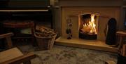 Lounge with fireplace, Garway Lodge, Torquay, Devon