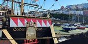 Bow of Golden Hind Museum Ship, Brixham, Devon