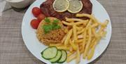 Meal served at Green Sea Mediterraen Restaurant, Ilsham Road, Torquay