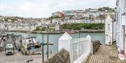 View from outside the front door, Guillemot Cottage, 38 Overgang, Brixham, Devon