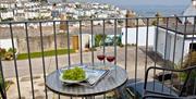 Balcony with view, Harbour View, 8 Jacolind Walk, Brixham, Devon