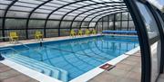 Outdoor pool with enclosure at Landscove Holiday Park