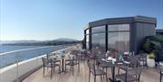 Terrace with view from Indigo Hotel, Torquay