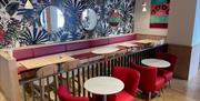 An interior shot of Costa Coffee Quaywest based at Goodrington Sands, Devon.