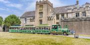 Torquay Land Train passing Torre Abbey, Torquay, Devon