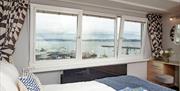 Bedroom with sea view, Marina Cottage, North View Road, Brixham, Devon