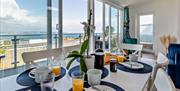 Dining area with view at Mayflower, Marina Drive, Brixham