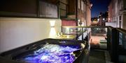 Hot tub at The Moorings, Victoria Parade, Torquay, Devon