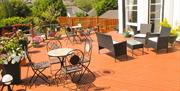 Guest patio area at Tor Dean, Torquay, Devon