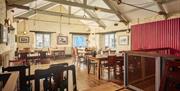 Upstairs dining area at Old Market House, Strand, Brixham
