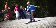 Dry ski slope, PGL Barton Hall, Torquay, Devon