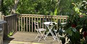 Decking area at Palm Cottage, Parkham Terrace, Brixham