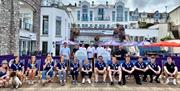 Team photo at the Prince William, Brixham, Devon