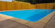 Shared outdoor swimming pool, Puffin 4, The Cove, Brixham, Devon