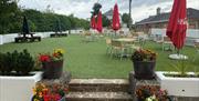 Spacious garden at the Railway Inn, Churston, Brixham, Devon