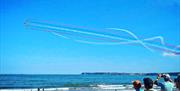 Red Arrows display at the English Riviera Airshow, Paignton, Devon