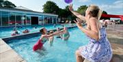 Swimming pool at South Bay Holiday Park in Devon