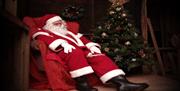 Santa in the Caves, Kents Cavern Prehistoric Caves, Torquay, Devon
