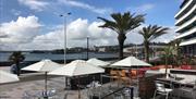 Terrace with view, Seabank Fish and Chip Restaurant, Torquay Seafront