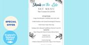 Menu for Shoals on the Lido – England’s Seafood Feast Special