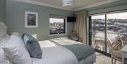 Bedroom & views at Driftwood Boutique B & B, Brixham, Devon