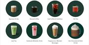 Starbucks drinks selection