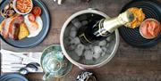 Champagne breakfast, Station Guest House, Churston, nr Brixham