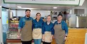 The team welcoming diners to the Tea Leaf, Community Cafe in Torre