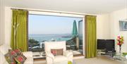 Lounge with sea view, Tree Tops, A4 Masts, Warren Road, Torquay, Devon