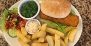 Meal served at The Usual Plaice, St Marychurch Road, Torquay