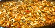 Paella served at The Wine Loft, 42 Middle Street, Brixham