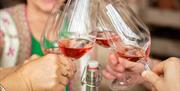 Enjoying a glass of wine at The Wine Loft, 42 Middle Street, Brixham