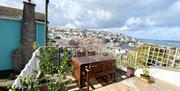 Outside seating and view, Winkle Cottage, North View Road, Brixham, Devon
