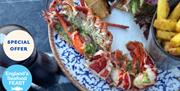 Lobster served during Celebrate England’s Seafood Feast at The Yacht