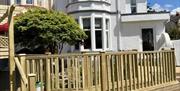 New decking area, Bentley Lodge, Torquay, Devon