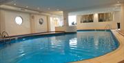 Indoor pool at The Grand Hotel, Seafront, Torquay, Hot Tub, Steam Room, Thalgo Spa Treatments