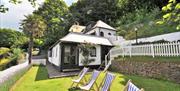 Enjoying the view from the Smugglers Cottage, Torquay, Devon