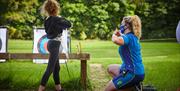 Archery at PGL activity, Torquay, Devon