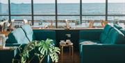 Interior of Shoreline Restaurant at paignton beach, Devon, part of England's Seafood Feast