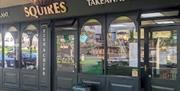 picture of the outside of the restaurant and food at Squires