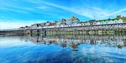 View from the sea inland at Preston Sands, Paignton