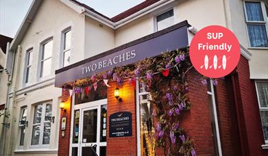 an external view of Two Beaches Guest House in Paignton