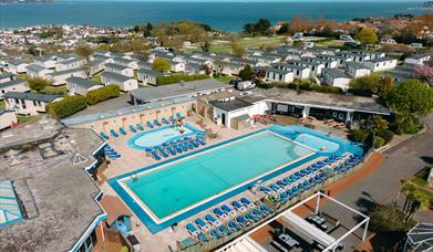 Overhead pool view at Beverley Holidays