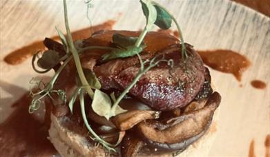 Food served at Game Gastro Night, Cary Arms