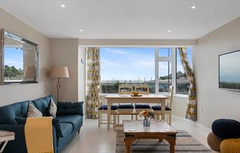 Lounge with sea view, 1 Dolphin Court, Overgang, Brixham. Devon