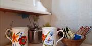 Tea and coffee making facilities at Abberley Guest House, Torquay, Devon