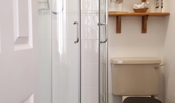 Shower room at Abberley Guest House, Torquay, Devon